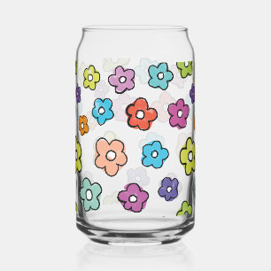 Retro-Blumenmuster Dosenglas