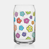 Retro-Blumenmuster Dosenglas (Rückseite)