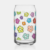 Retro-Blumenmuster Dosenglas (Links)
