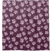 Retro Blumenmuster Duschvorhang (Vorderseite)