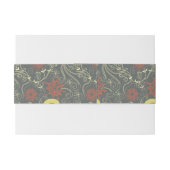 Retro Blumenmuster Einladungsbanderole (Rückseitenbeispiel)