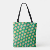 Retro-Blumenmuster farbenfrohes Frühlingsblumendes Tasche (Rückseite)