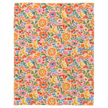 Retro-Blumenmuster-Flies-Decke