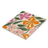 Retro-Blumenmuster Fliese (Seite)