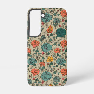 Retro-Blumenmuster Galaxy S22 Hülle Samsung Galaxy Hülle