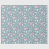 Retro-Blumenmuster. Geschenkpapier (Flach)