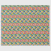 Retro-Blumenmuster Geschenkpapier (Flach)