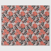 Retro Blumenmuster. Geschenkpapier (Flach)