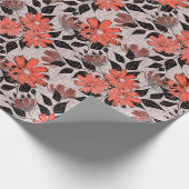 Retro Blumenmuster. Geschenkpapier (Ecke)