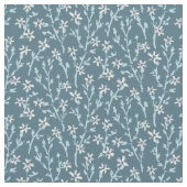 Retro Blumenmuster im boho Stil. Blaue Sakura. Stoff (Nahaufnahme)