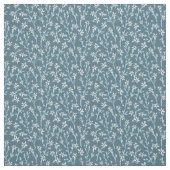 Retro Blumenmuster im boho Stil. Blaue Sakura. Stoff (Muster)