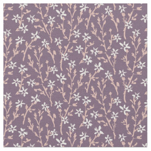 Retro Blumenmuster im boho Stil. Rosa Sakura. Stoff