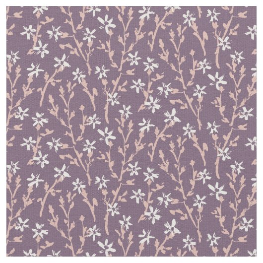 Retro Blumenmuster im boho Stil. Rosa Sakura. Stoff (Nahaufnahme)