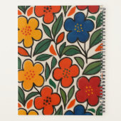 Retro-Blumenmuster im Stil der 1960er Jahre Planer (Rückseite)