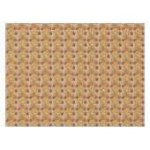 Retro-Blumenmuster im Stil der 70er Tischdecke (Vorderseite (Horizontal))