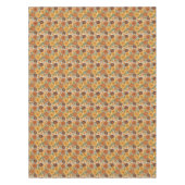 Retro-Blumenmuster im Stil der 70er Tischdecke (Vorderseite)