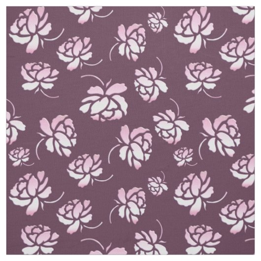 Retro-Blumenmuster in Burgunderrot. Stoff (Muster)