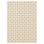 Retro-Blumenmuster in Pastellrosa aus der Mitte de Tischdecke (Vorderseite)