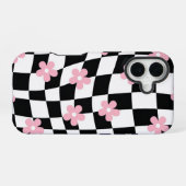 Retro-Blumenmuster iPhone 16 Hülle (Rückseite (Horizontal))