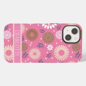 Retro-Blumenmuster iPhone Hülle (Rückseite (Horizontal))