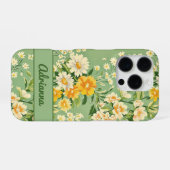 Retro-Blumenmuster iPhone Hülle (Rückseite (Horizontal))