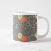 Retro-Blumenmuster Jumbo-Tasse (Rechts)