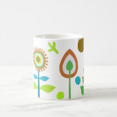 Retro-Blumenmuster Kaffeetasse (Mittel)