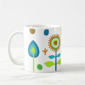 Retro-Blumenmuster Kaffeetasse (Links)