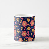 Retro-Blumenmuster Kaffeetasse (Mittel)