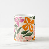 Retro-Blumenmuster Kaffeetasse (Mittel)