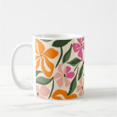 Retro-Blumenmuster Kaffeetasse (Links)