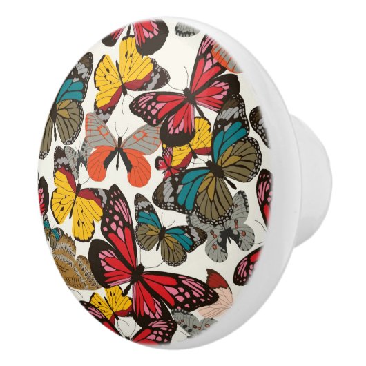 Retro Blumenmuster Keramikknauf (Rechts)