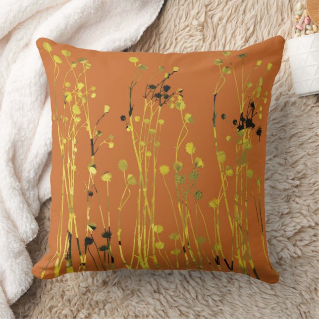 Retro-Blumenmuster Kissen (Decke)