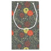 Retro Blumenmuster Kleine Geschenktüte (Rückseite)