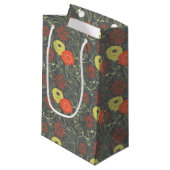 Retro Blumenmuster Kleine Geschenktüte (Vorderseite Schrägansicht)