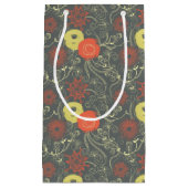 Retro Blumenmuster Kleine Geschenktüte (Vorderseite)