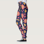 Retro-Blumenmuster Leggings (Links)