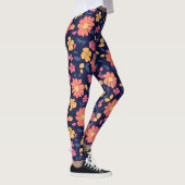 Retro-Blumenmuster Leggings (Rechts)