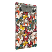 Retro Blumenmuster Mini Klemmbrett (Schrägansicht)