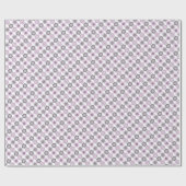 Retro-Blumenmuster mit Blasen (rosa und grau) Geschenkpapier (Flach)