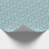 Retro-Blumenmuster mit Gänseblümchen. Geschenkpapier (Ecke)