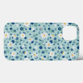 Retro-Blumenmuster mit Gänseblüten. Case-Mate iPhone Hülle (Rückseite (Horizontal))