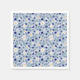 Retro-Blumenmuster mit Gänseblüten. Serviette