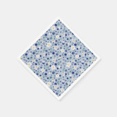 Retro-Blumenmuster mit Gänseblüten. Serviette (Ecke)