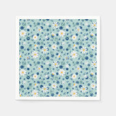 Retro-Blumenmuster mit Gänseblüten. Serviette (Vorderseite)