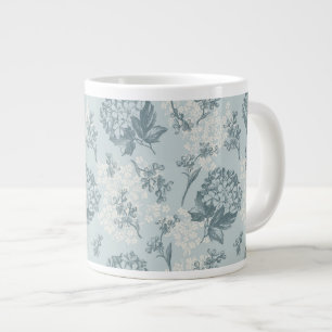 Retro-Blumenmuster mit Viburnum-Blume Jumbo-Tasse