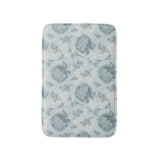 Retro Blumenmuster mit Viburnum-Blumen Badematte (Vorderseite Vertikal)