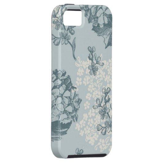 Retro Blumenmuster mit Viburnum-Blumen Case-Mate iPhone Hülle (Rückseite/rechts)