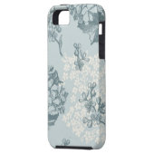 Retro Blumenmuster mit Viburnum-Blumen Case-Mate iPhone Hülle (Rückseite Links)