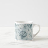 Retro Blumenmuster mit Viburnum-Blumen Espressotasse (Rechts)